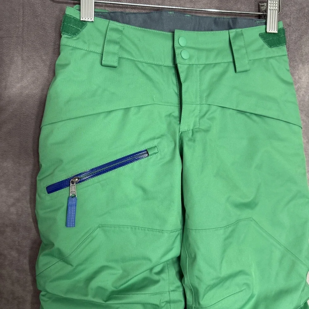 Patagonia Snow Pants Kids Size 5-6 Green H2No Insulated Ski Snowboard Gear